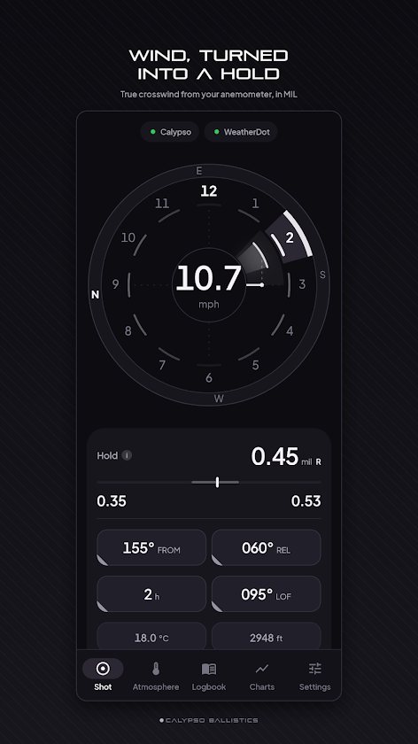 Calypso Ballistics app screenshot 1